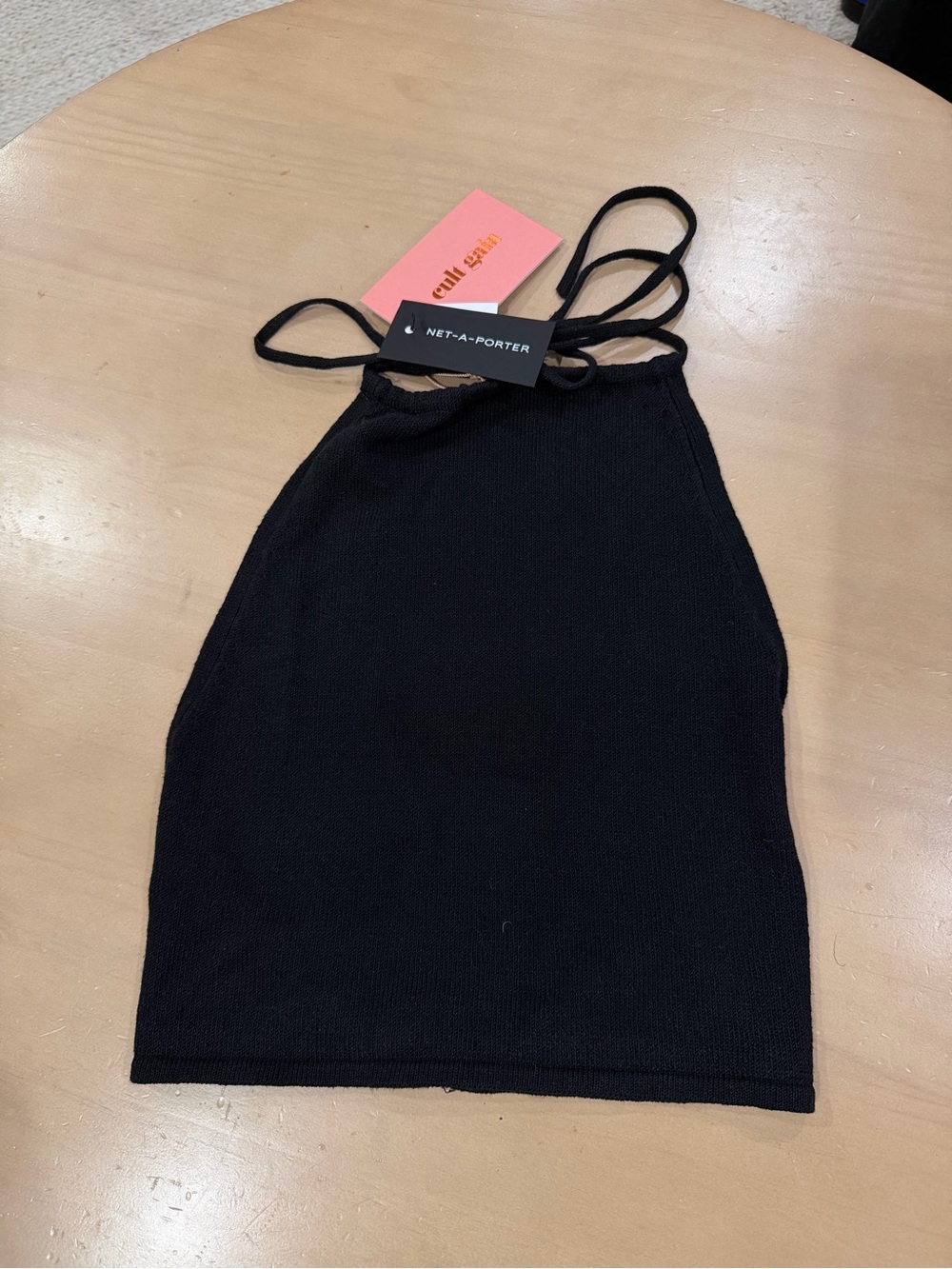 cult gaia women’s Black Knit Halter Camisole
